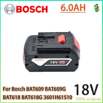 Оригинални Bosch 18V6.0AH професионален литиева батерия акумулаторна батерия електроинструменти на Bosch BAT609 BAT609G BAT618 BAT618G