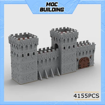 MOC Building Block Collector, модулен модел на замък от средновековните времена, технологични тухли, събрани със собствените си ръце играчки, празнични подаръци