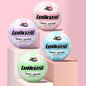 Официален размер на 5 волейбольный топка от PVC, изработена машинното начин, безшевни здрава топка за групови тренировки, устойчив на абразия топка за игри на открито, пясъчен плаж