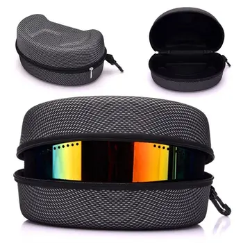 Скоростна Чанта за очила с цип Черно EVA калъф за очила за каране на сноуборд, калъф за ски очила, калъф за носене на слънчеви очила, кутия за ски очила