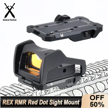 Тактически Страйкбол REX RMR Red Dot Очите за Определяне на Рефлексология Мерник на База Подходящ е за 20 мм Picatinny Рейк Ловно Оръжие разузнавателни превозно средство Пушка