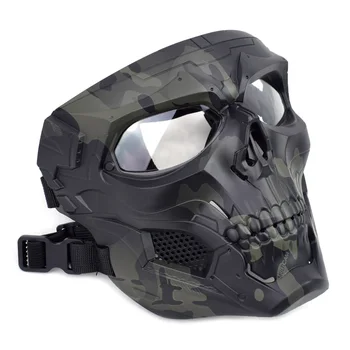 Тактически пейнтбольный каска, маска, череп, военна бойна маска върху цялото лице, CS Wargame, стрелба, лов, Страйкбол, защитни маски