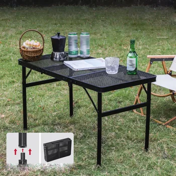 Сгъваема маса, аксесоари за къмпинг, на открито, преносими маси и столове от ультралегкого алуминиева сплав за пикник, барбекю, кафене, градина,