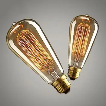 40 W 60 W E27 220-240 В електрическата крушка на Едисон led ретро жълта светлина от крушка с нажежаема жичка Интериор на кафене лампа в индустриален стил