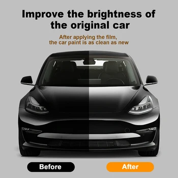 Автомобилни предните и задните светлини багажника невидим прозрачен стикер от TPU за защита от сблъсък за Tesla, модел 3 2017-2023