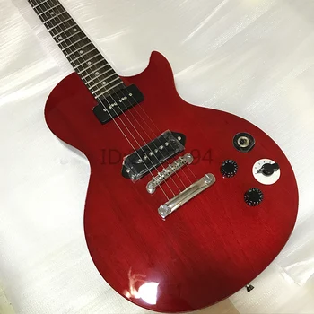 Произведено в Китай, благородна електрическа китара, червен цвят, безплатна доставка звукосниматель P90