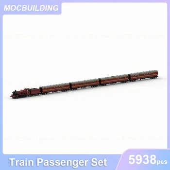 Комплект за пътници вълшебен влакове, модел MOC, строителни блокове, направи си сам, събери тухли, превозни развиване на творчески играчки, подаръци 5938 бр.