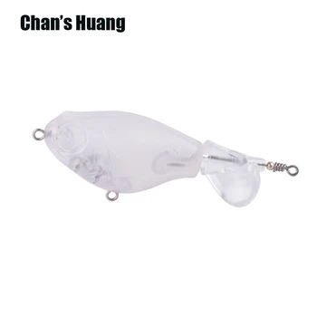 Chan's Huang 20pcs 9 см 12 г Въртящата се Мека Опашка Кръгло Тяло Празен Попър Горната Вода Неокрашенный Воблер Стръв Риболовна Стръв Костур Принадлежности