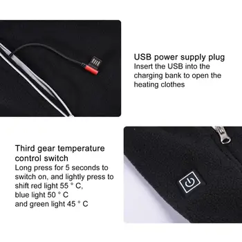 Зимна жилетка с множество зони отопление ветрозащитный мъжки топла зимна жилетка с USB-топъл Топлинна жилетка зимно яке с подгряване