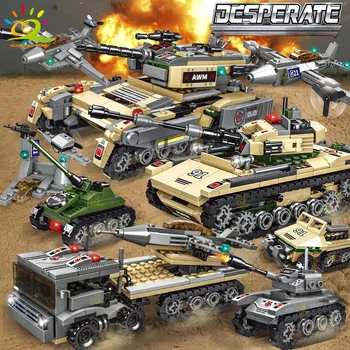 1030ШТ 27 деформируеми модели на танкове, строителни блокове, армейское оръжия, камиони, самолети, бебешки пъзели, подарък играчка за мозъка, движещи се