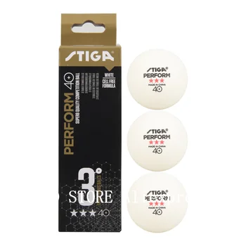 Топки за тенис на маса Stiga 3 звезди 40 + от ABS-пластмаса с поли ръчен шев, оригинална топка за пинг-понг Stiga