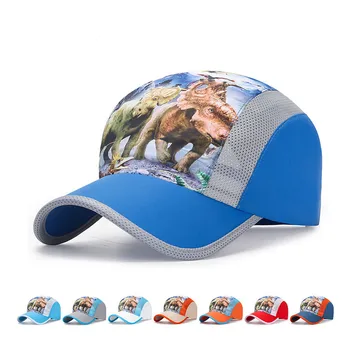 Нова готина окото детска бейзболна шапка лятна дишаща бейзболна шапка, градинска солнцезащитная шапка с домашен любимец принтом за момчета и момичета