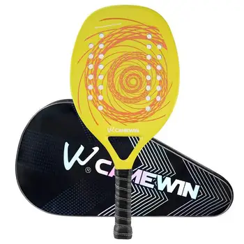 Ракета за плажен тенис от въглеродни влакна и фибростъкло, гребло за плажен тенис с защитен калъф, мека повърхност, нова