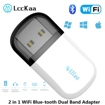 600 Mbps с USB WiFi Bluetooth 5,0 Адаптер 2 в 1 Ключ двойна лента 2,4 G и 5 Ghz WiFi Мрежов Безжичен Приемник Wlan за вашия Десктоп на Лаптопа