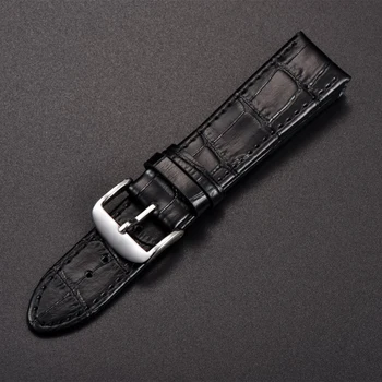 Benyar Оригиналната каишка от естествена кожа, Мъжки въжета за часа кафяв черен ремък за колан 22 мм