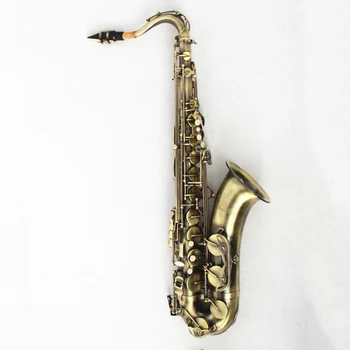 Професионален заводска цена на Месинг тяло Си бемол Антикварен тенор-саксофон